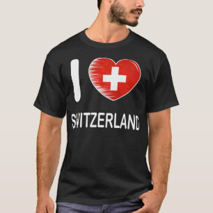 T-shirt I Love Switzerland My Home My Country 2