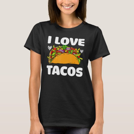 T-shirt I Love Tacos Taco (Devant)
