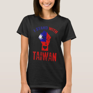 T-shirt I Love Taiwan Flag Taiwanese Pride I Stand With Ta
