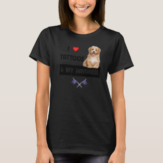 T-shirt I Love Tattoos et My Havanese Chien Maman Papa Hav