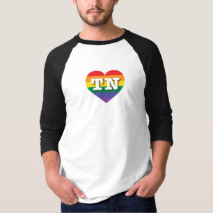 T-shirt I Love Tennessee Rainbow Heart