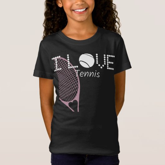 T-Shirt I love Tennis (Devant)