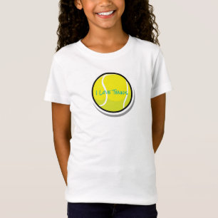T-Shirt I Love Tennis Ball Sports Jeu Amusants Enfants