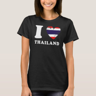 T-shirt I Love Thaïlande Heart Flag Thaïlande