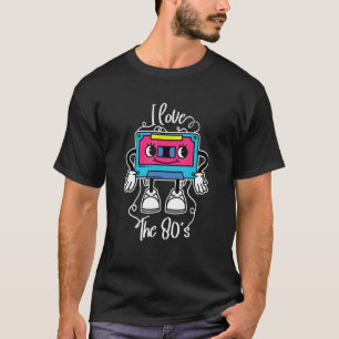 T-shirt I Love The 80's Cassette Tape Eighties Music Retro