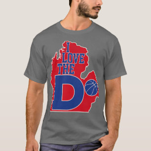 T-shirt I Love the D Pistons Basketball