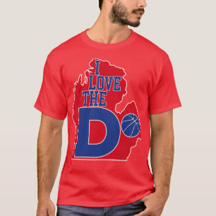 T-shirt I Love the D Pistons Basketball