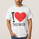 T-shirt I love thongs (Devant)