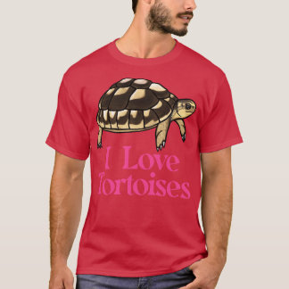 T-shirt I Love Tortoises Pink for Tortoise Lovers