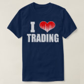 T-shirt I Love Trading Stocks Forex Trader Heart 2 (Design devant)