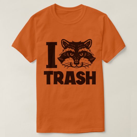 T-shirt I Love Trash Raccoon (Design devant)