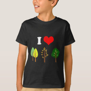 T-shirt I Love Trees Nature De l'environnement Protection