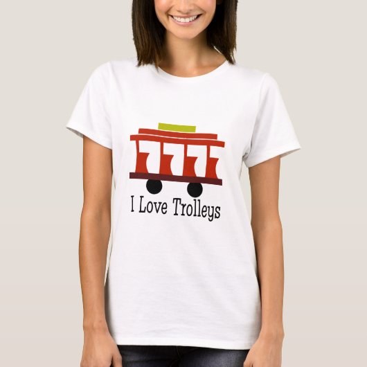 T-shirt I Love Trolleys (Devant)