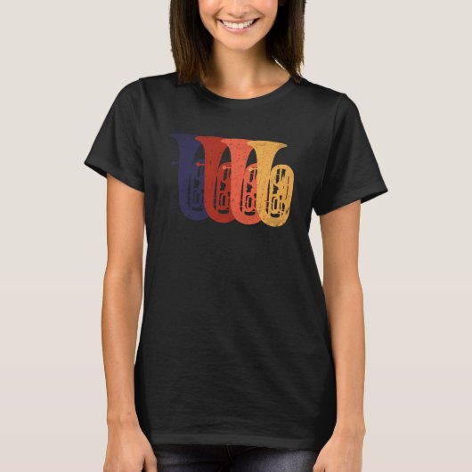 T-shirt I Love Tuba instrument (Devant)