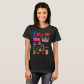 T-shirt I love Turkey  Hand drawn Turkish Landmarks  flag  (Devant entier)