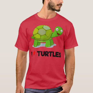 T-shirt I Love Turtles Heart Turtles Tee