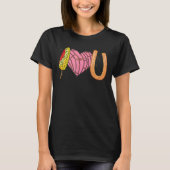 T-shirt I Love U Mexicaine Valentines Day Conchas Elotes C (Devant)