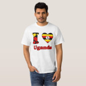 T-shirt I love Uganda (Devant entier)