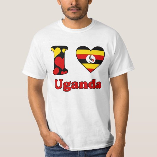T-shirt I love Uganda (Devant)