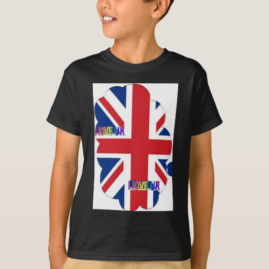 T-shirt I Love UK Art Print (Devant)