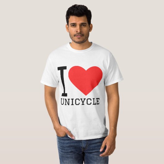 T-shirt I love unicycle (Devant entier)