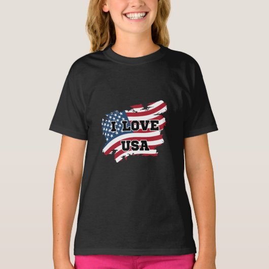 T-shirt I Love USA (Devant)