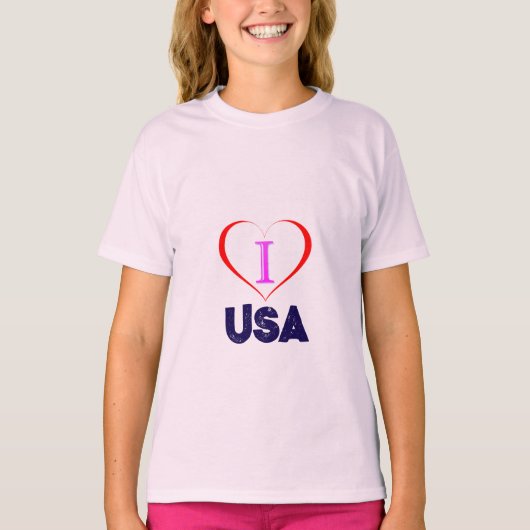 T-shirt I Love USA (Devant)