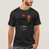 T-shirt I Love Vin et Fourmis Ferme Boire Camping Entomo (Devant)