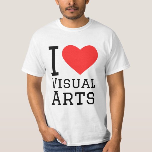 T-shirt I love visual arts  (Devant)