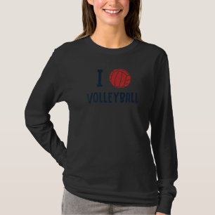 T-shirt I Love Volleyball Coach Team Joueur Entraîneur Vol