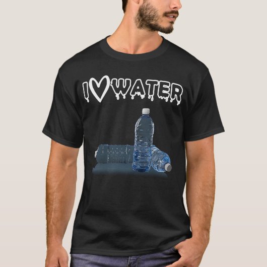 T-shirt I Love Water H2O Water (Devant)