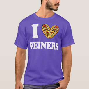 T-shirt I Love Weiners Hotdogs Frankfurter Wiener Frank Sa