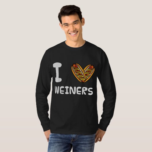 T-shirt I Love Weiners Hotdogs Frankfurter Wiener Frank Sa (Devant entier)