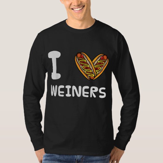 T-shirt I Love Weiners Hotdogs Frankfurter Wiener Frank Sa (Devant)