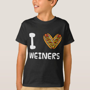 T-shirt I Love Weiners Hotdogs Frankfurter Wiener Frank Sa