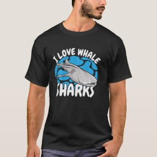 T-shirt I Love Whale Sharks Whale Watching Animal Marine B