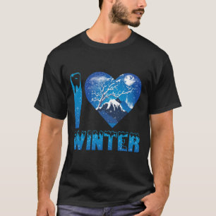 T-shirt I Love Winter - Pittoresque neige