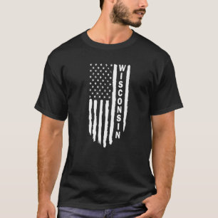 T-shirt I Love Wisconsin Patriotique Wisconsin Est La Mais
