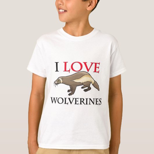 T-shirt I Love Wolverines (Devant)