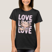 T-shirt I Love You Alotl Axolotl Valentine's Day Heart Her (Devant)