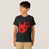 T-shirt I Love You Hand Sign Asl Valentine' Day Funny Wome (Devant entier)