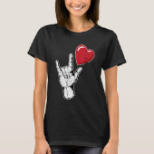 T-shirt I Love You Hand Sign Valentines Day Language (Devant)