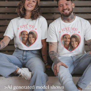 T-shirt I Love You Heart Romantic Photo men