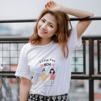 T-shirt I Love You Mom T-Shirt.Cute Mother's Day Gift