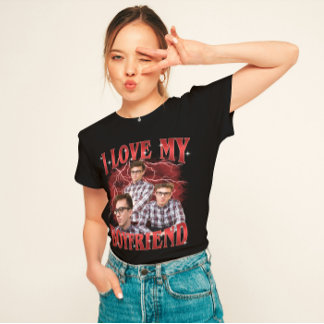 T-shirt I Love You Personnalisé Bootleg Couple Cadeau