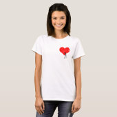 T-shirt I Love You Red Heart drôle cool élégant (Devant entier)
