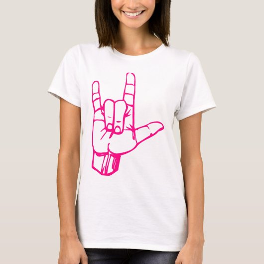 T-shirt I Love You Sign Language (Devant)