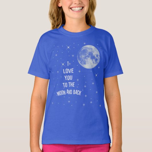 T-shirt I love you to the moon and back (Devant)