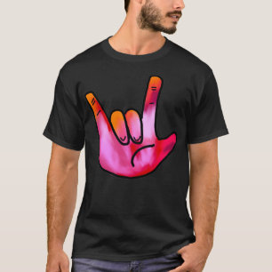 T-shirt I Love You Warm Tones