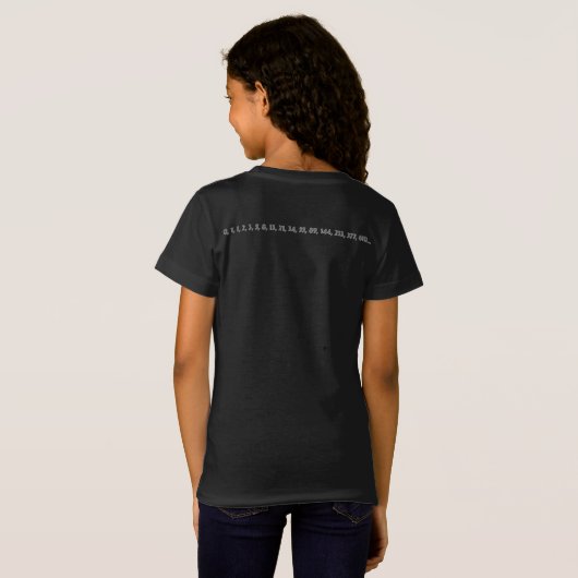 T-Shirt I Love Zero, One, et Fibonacci (Dos entier)